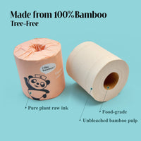 100% Tree-free Eco-friendly Bamboo Toilet Paper