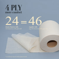 100% Tree-free Eco-friendly Bamboo Toilet Paper