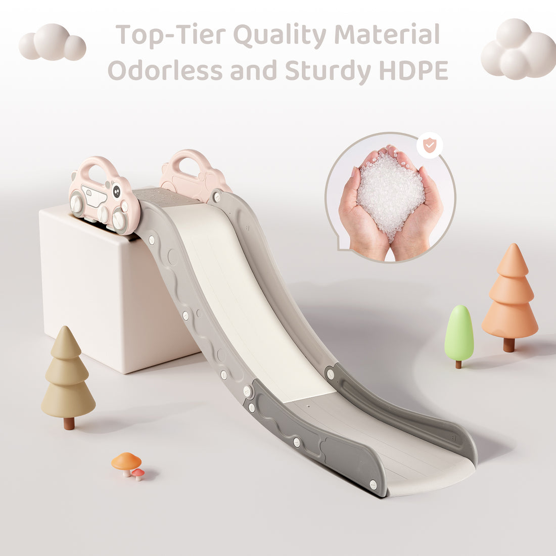 DUKE BABY Toddler Sofa and Bed-side Slide - Pink