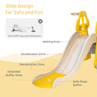 Duke Baby 4 in1 Swing and Slide Playset with Basketball Hoop - Yellow