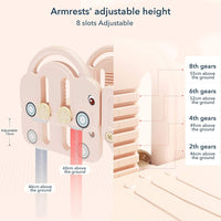EALING BABY Kids Indoor Sofa Slide Stair Slide Attachment to Toddler Bed and Nugget Couch, Best Accessory to Toy Playground and Bedroom, Pink and Blue