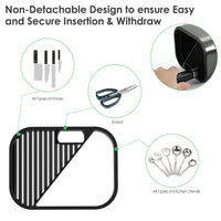 Matoyo 2-in-1 Knife and Utensil Holder - Black