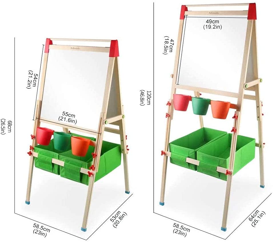  Easel for Kids Double-Sided Kids Easel with Paper Roll