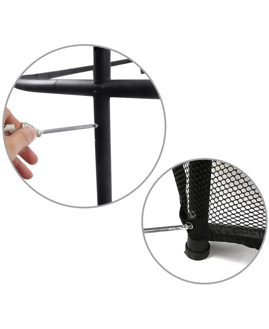 EALING BABY 55-Inch Trampoline with EnclosureNet -Mini Trampoline with Safety Pad and Springs -Toddler Trampoline with Heavy Duty 6 Legs -Trampoline for Kids& Toddlers -Outdoor/indoor Trampoline--Blue