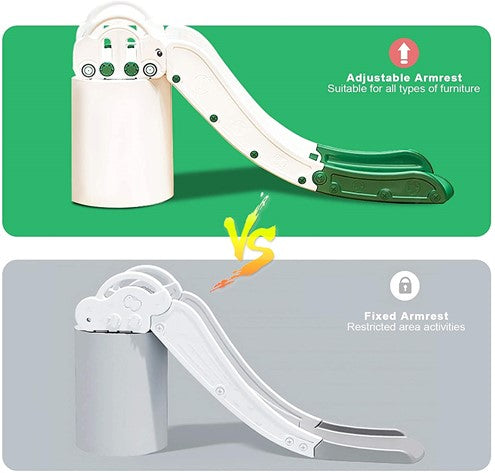 EALING BABY Kids Indoor Sofa Slide Stair Slide Attachment to Toddler Bed and Nugget Couch, Best Accessory to Toy Playground and Bedroom, Cream and Green