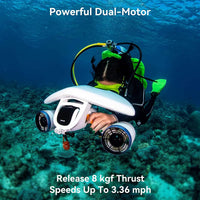 Sublue, Underwater Scooter , Compass and Camera Mount, Motor Scooter for Adults & Kids, Smart Scooter, Diving, Snorkeling, White