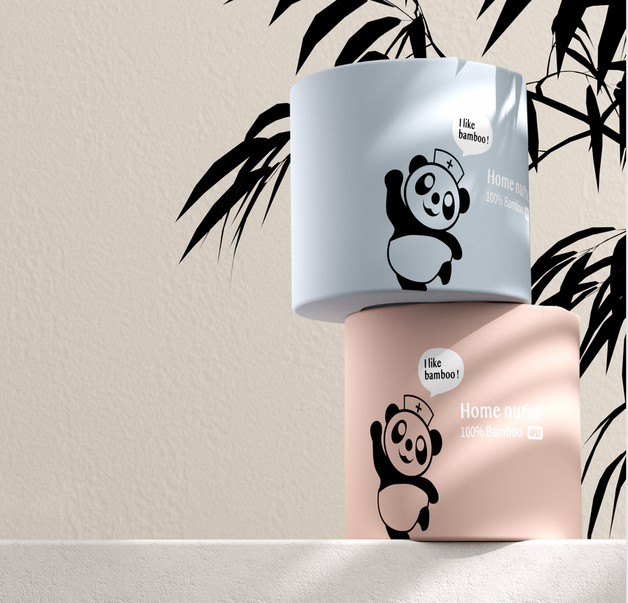 100% Tree-free Eco-friendly Bamboo Toilet Paper