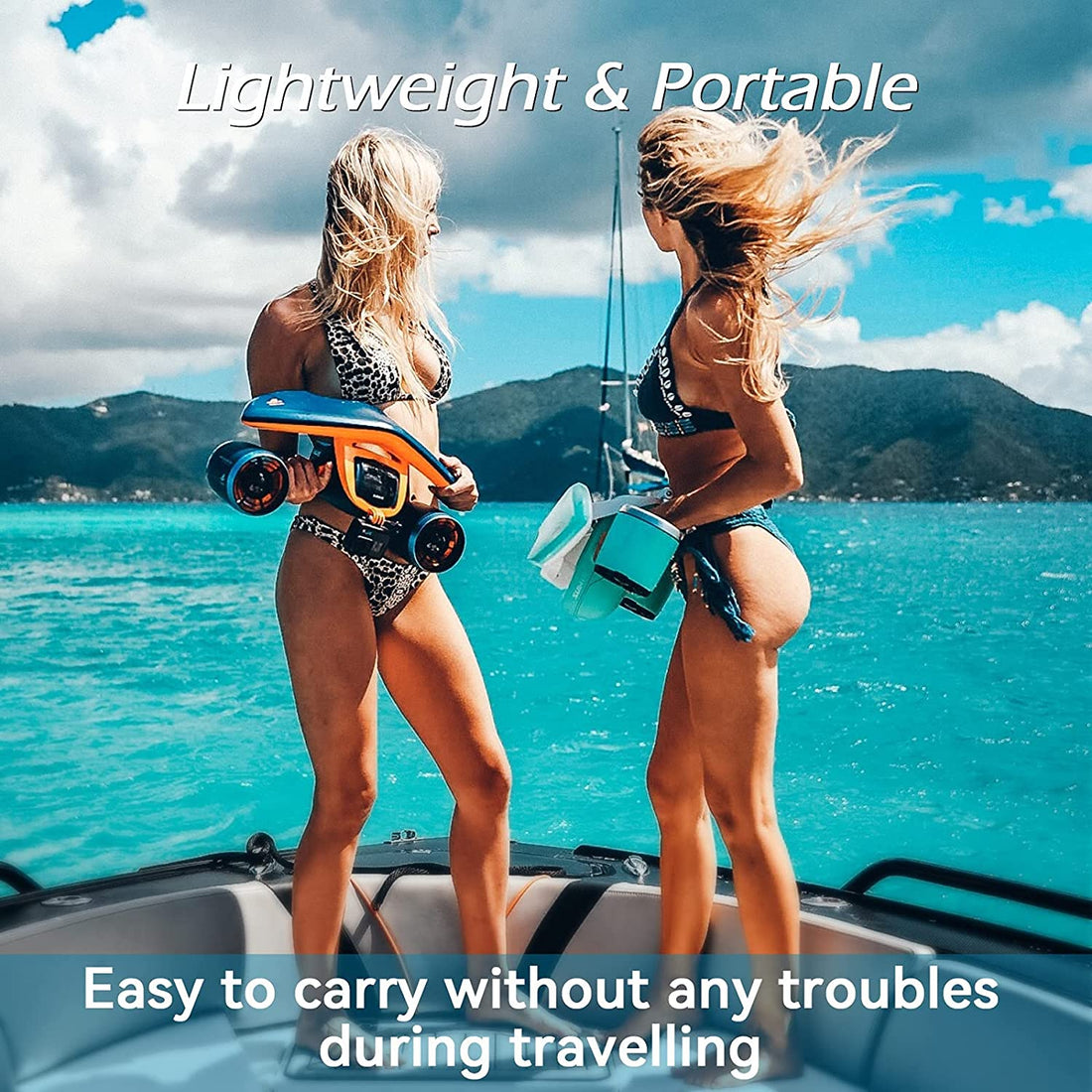 Sublue, Underwater Scooter , Compass and Camera Mount, Motor Scooter for Adults & Kids, Smart Scooter, Diving, Snorkeling, Blue