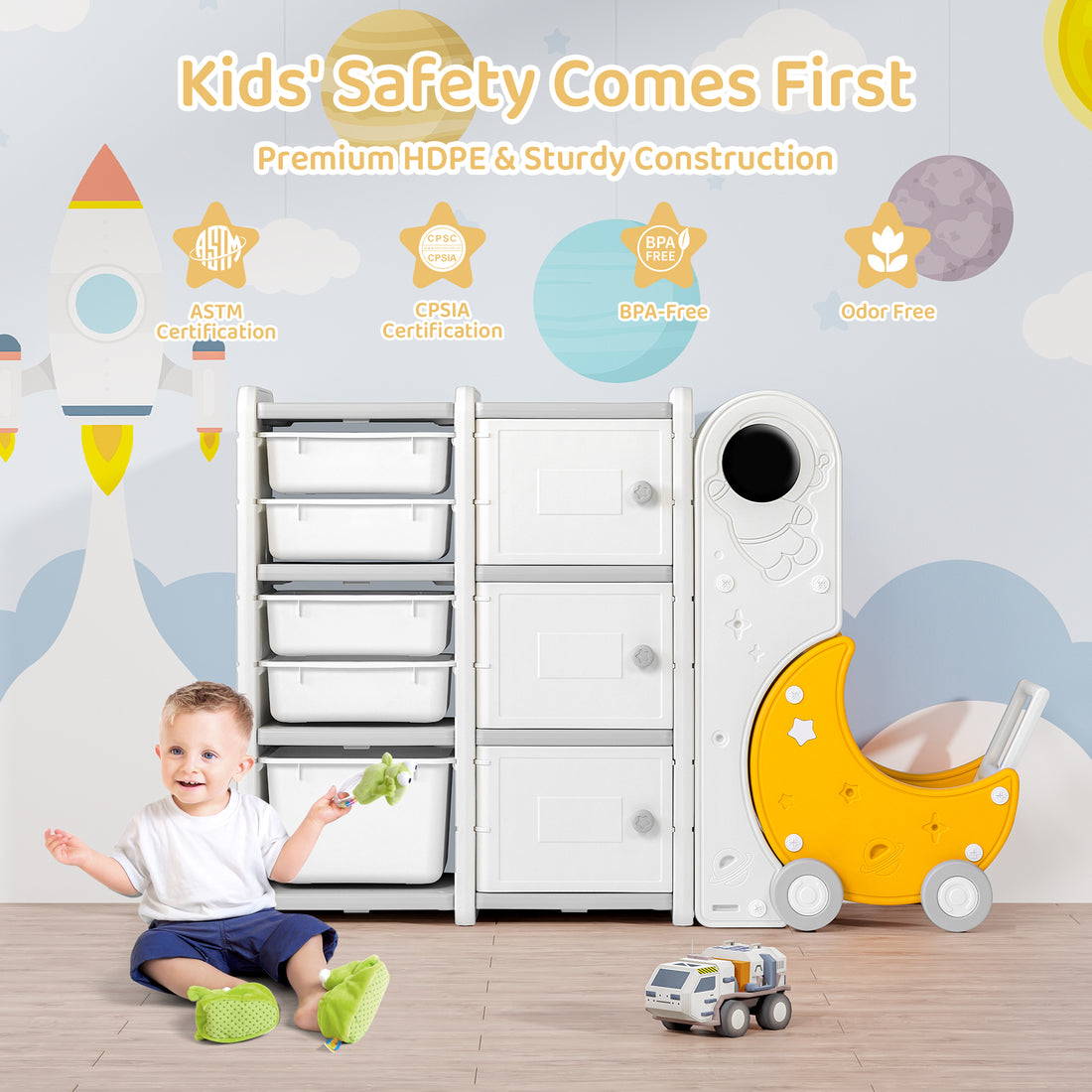 DUKE BABY Kids Toy Storage Organizer with Storage Bins, Toy Cabinets w –  duke-commerce