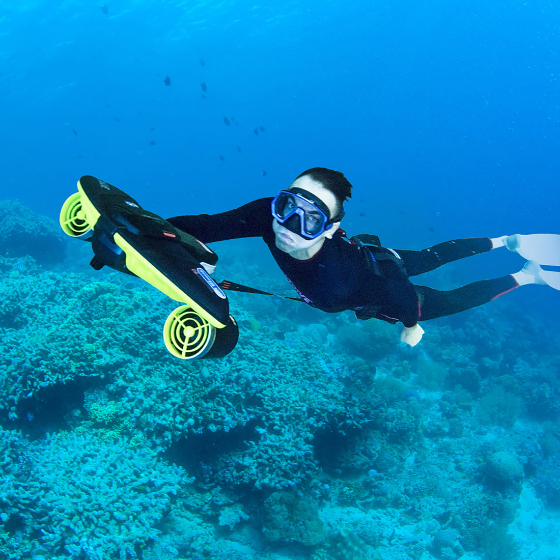 Sublue, Underwater Scooter , Compass and Camera Mount, Motor Scooter for Adults & Kids, Smart Scooter, Diving, Snorkeling, Green, sea, ocean