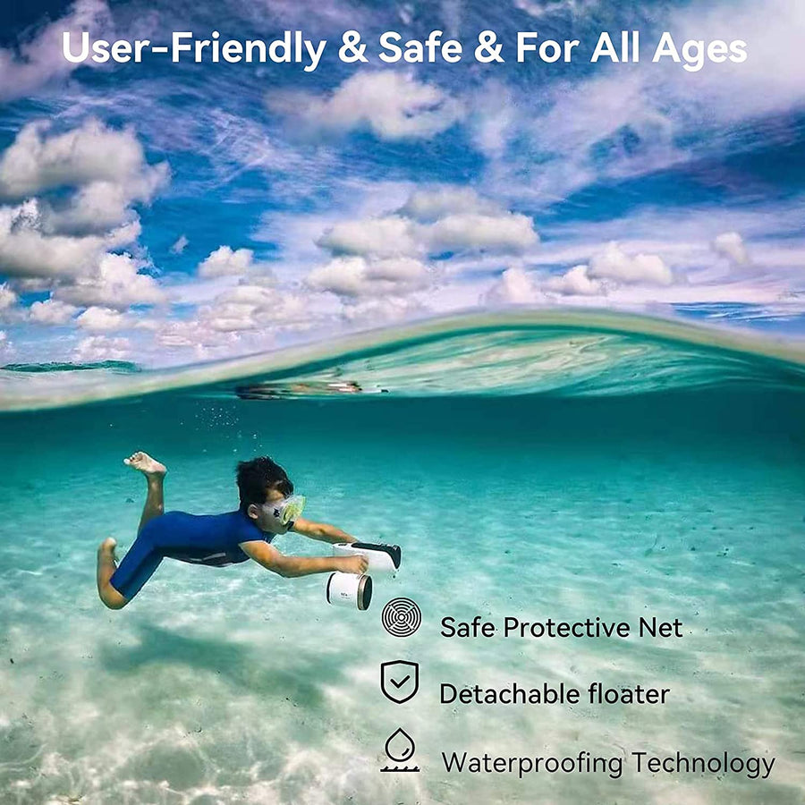 Sublue, Underwater Scooter , Compass and Camera Mount, Motor Scooter for Adults & Kids, Smart Scooter, Diving, Snorkeling, White